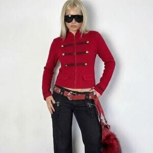 Black Napoleon Military Blazer XS Bladee 2hollis Archive Grunge Gothic Alt